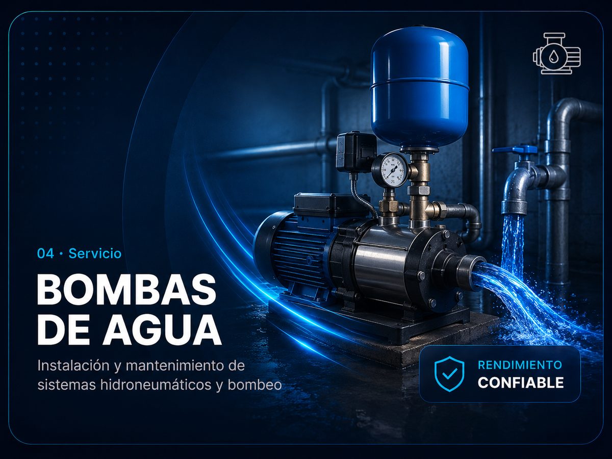 Servicio 04: bombas de agua. Instalación y mantenimiento de sistemas hidroneumáticos y bombeo.