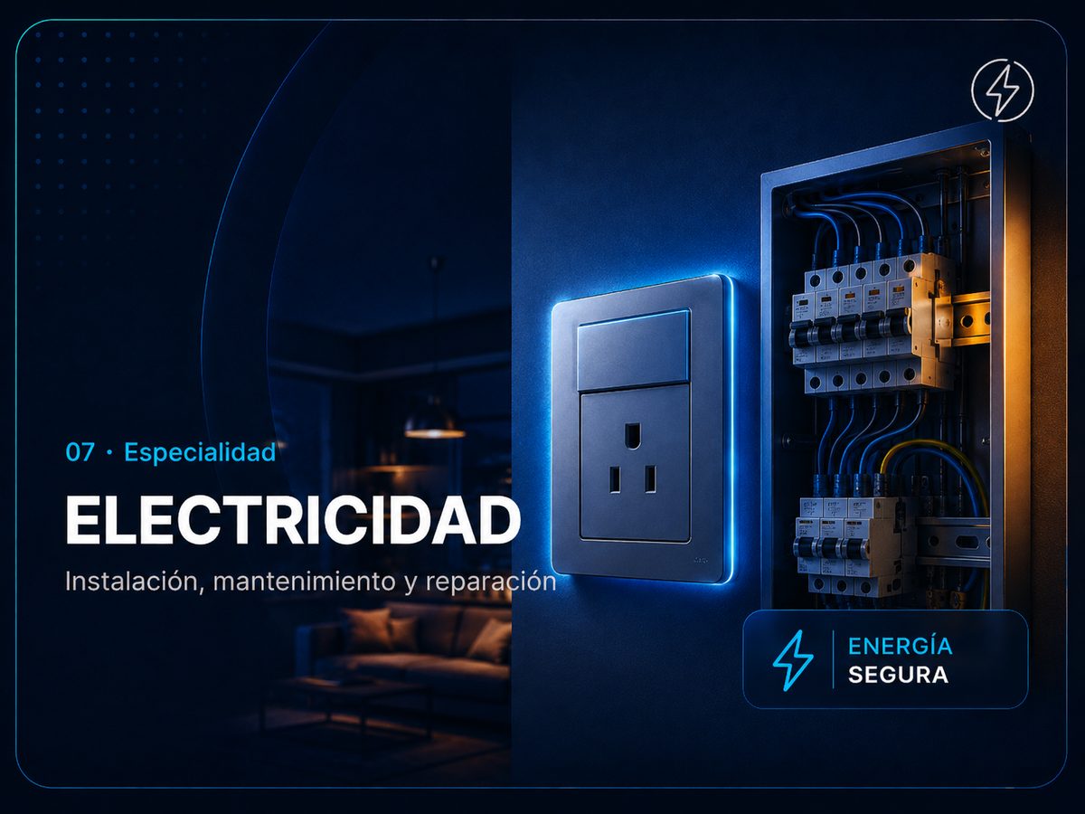 Servicio 07: electricidad. Instalación, mantenimiento y reparación eléctrica.
